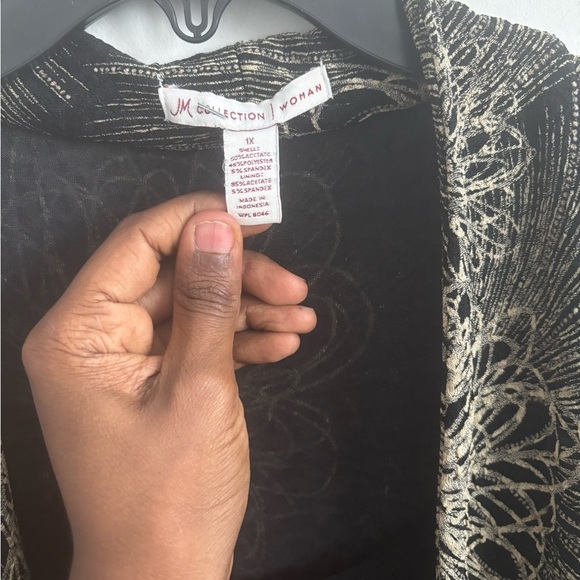 Metallic Floral Set Jacket Tank Set L Mature Elegant Artsy Party Evening - Picture 4 of 4